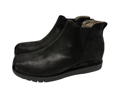 NEW BOBS Skechers Womens Size 7.5 Chill Wedge Vegan Washable Black Ankle Boot