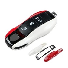 Key Fob Cover Compatible with Porsche Key Shell Key Fob Shell Red Black White