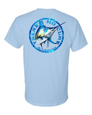 Salt Addiction striped marlin Fishing Short Sleeve T Shirt deep sea 50/50