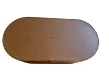 Dyson Airwrap Styler Leather Large Storage Hard Box Brown Traveling Case Only