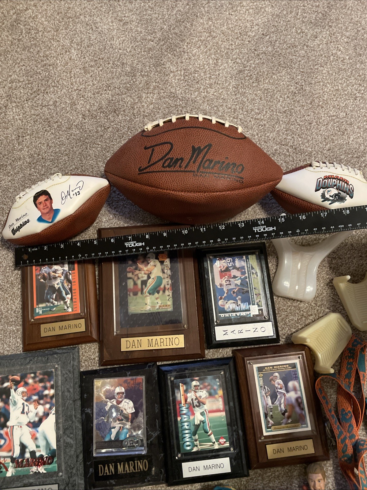Huge VINTAGE Miami Dolphins Dan Marino Memorabilia Super Fan Lot Football 80s 90