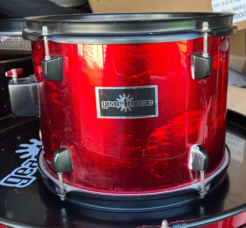Gear4music 12'' x 09'' Tom Drum Wood Shell- Red photo 2