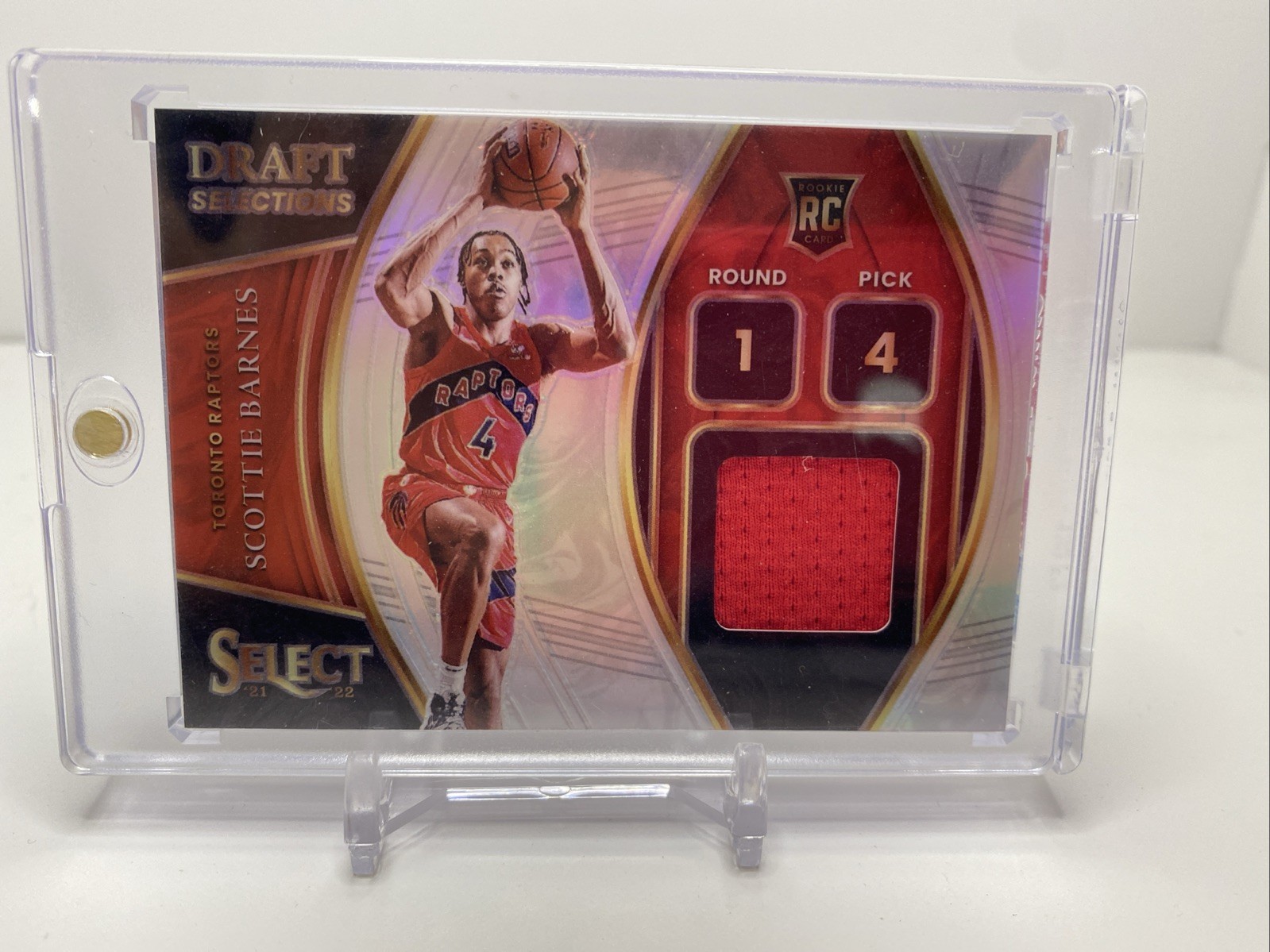 2021-22 SCOTTIE BARNES ROOKIE DRAFT SELECTIONS PATCH SILVER PRIZM RC - #DS-SBN