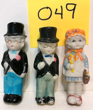 Lot of 3 Antique Vintage Frozen Charlotte & Charlie Bisque Penny Dolls Japan