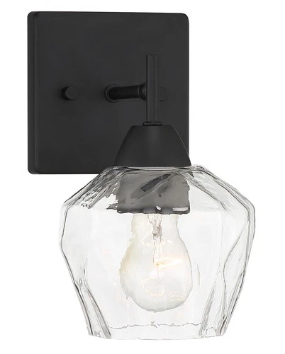 Minka Lavery 3171 Camrin 1 Light 9" Tall Vantage Bathroom Sconce - Coal - Picture 1 of 8