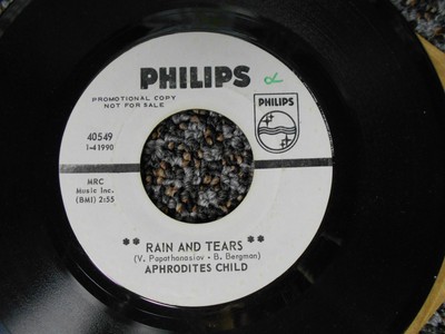 Aphrodites Child m- US promo 45 Rain and Tears / Don't try to Catch a River