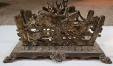 Antique Bradley & Hubbard Letter Holder Elk Deer Hunting Dogs Victorian Marked 