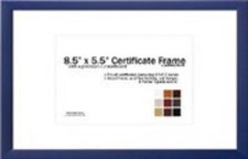 8.5" x 5.5" Matted Certificate Frame - 5.5x8.5 Wood Frame - Holds any document m