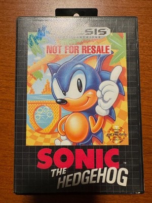 Sonic The Hedgehog Not For Resale Sega Genesis - No Manual Tested Working!