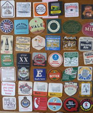Pack Of 42 Old / New Assorted UK Brewery Beer mats / Coasters C
