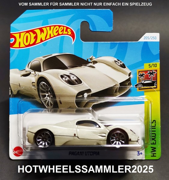 "Hot Wheels \"Pagani Utopia\" HW Exotics HRY83 Farbe Grau OVP UngeÖFfnet Neu"-image