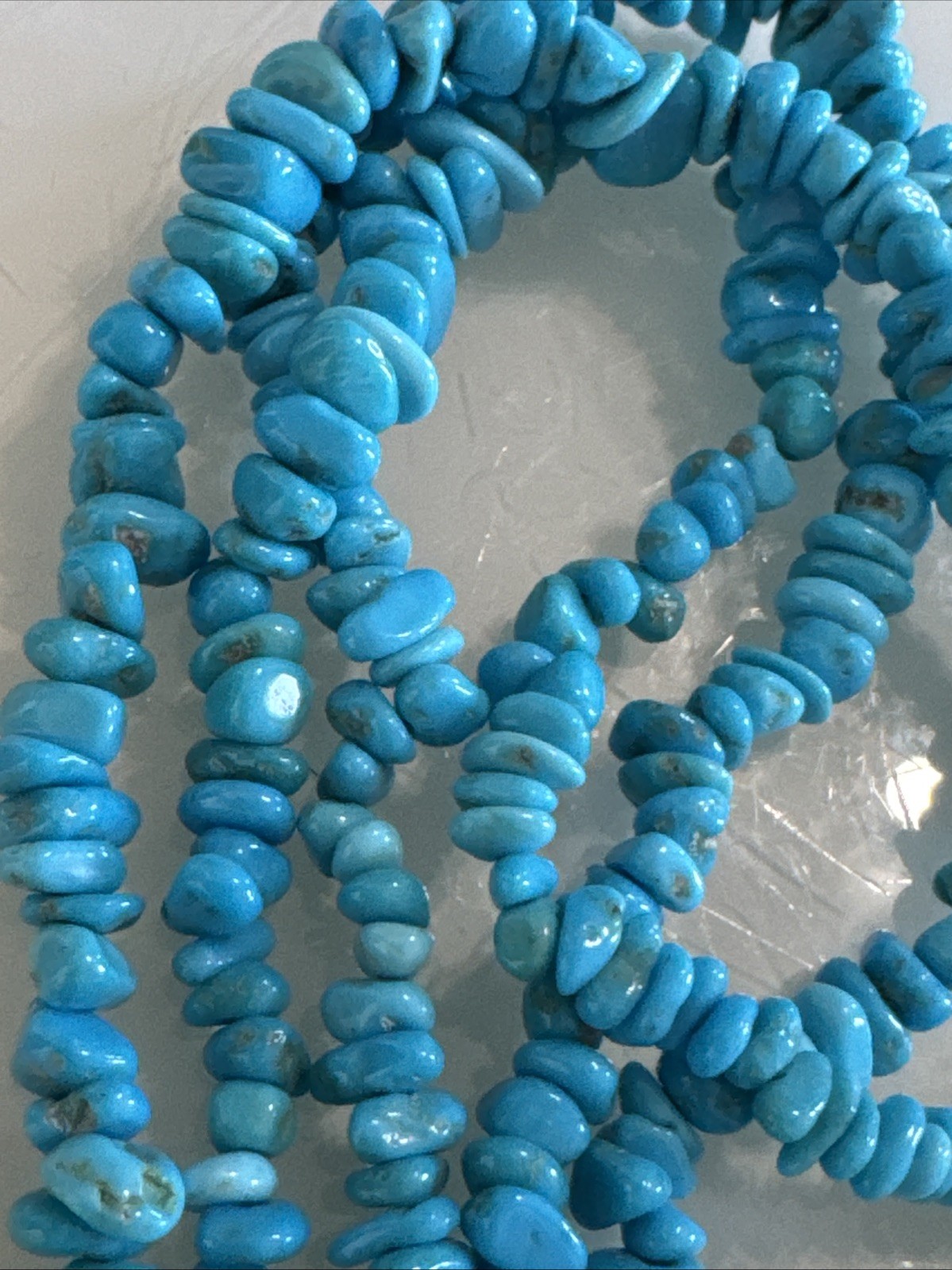 Vintage Multi String Turquoise Beaded Necklace Wi… - image 4