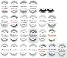 12 Pairs Christina 100% Human Hair Fake Eyelashes #205 to #747, DW,WSP