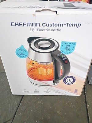 Chefman  1.8L Kettle New Open Box BPA-Free Stainless  Custom Temp