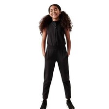  75 EUC ATHLETA GIRL X ALLYSON FELIX Legend active Jumpsuit L 12 black organic