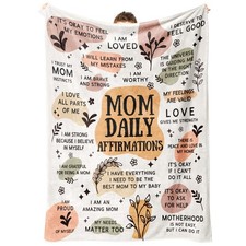 New Mom Gifts Blanket, Mama Daily Affirmations, Postpartum Pregnancy Gift for...