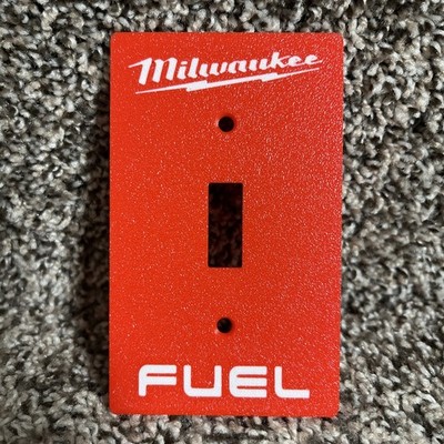 Milwaukee Fuel Light Switch Face Plate Man Cave Garage Shop NEW!