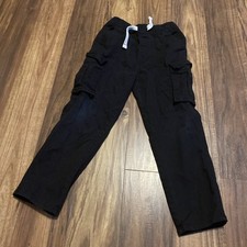 365 Kids From Garanimals Boys Size 6 Black Pants With Drawstring Black.