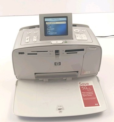 HP 385 Digital Photo Inkjet Printer W/ Papers, Power Cable, Carry Case & More