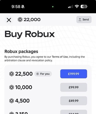 5000 Robux Browser Roblox Robux Currency 5000 | eBay UK