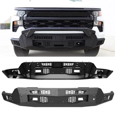 Modular Steel Front Bumper For 2022-2025 Chevrolet Silverado 1500 w/ 2*LED Light