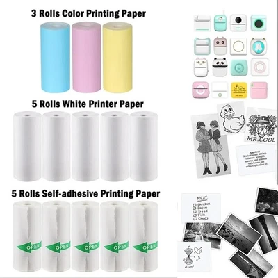 HD Mini Portable Printer Thermal Paper Universal 57mm Self-adhesive Paper Label - Image 1 of 4