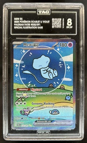 2024 Pokemon Paldean Fates Mew ex #232/091 TAG 8