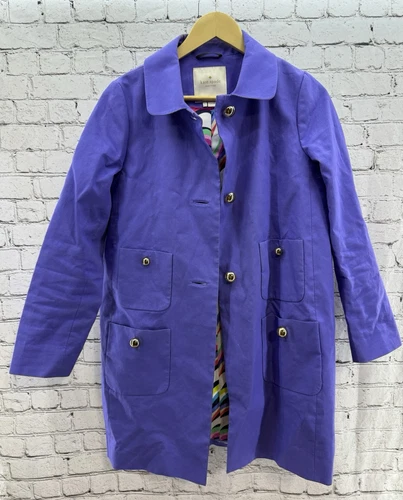 Kate Spade New York Preppy Cappotto Pea Manica Lunga Donna S Viola