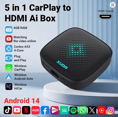 XUDO Android 14 5in1 CarPlay / Android Auto Ai BOX Wireless