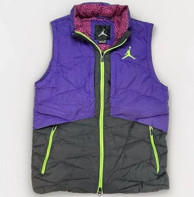 Jordan Retro 5 550 Down Vest Fresh Prince Quilt Mens S Purple V Puffer Nike VTG