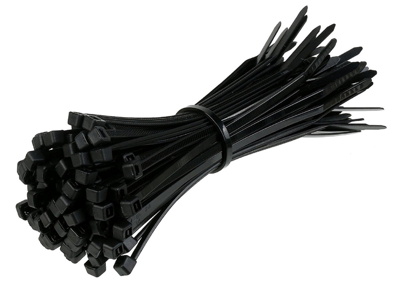 100 X Black Cable Ties 100Mm X 2.5Mm Zip Tie