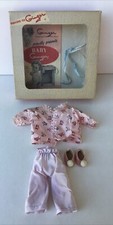 VTG Cosmopolitan Ginger Doll Outfit Tagged BOXED Pajama Top Pants Pink Slippers