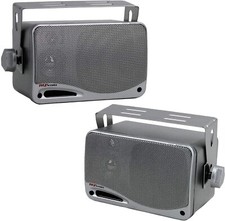 Outdoor Speaker System 200W Marine Speakers Pair 3.5 Inch 3-Way Weatherproof