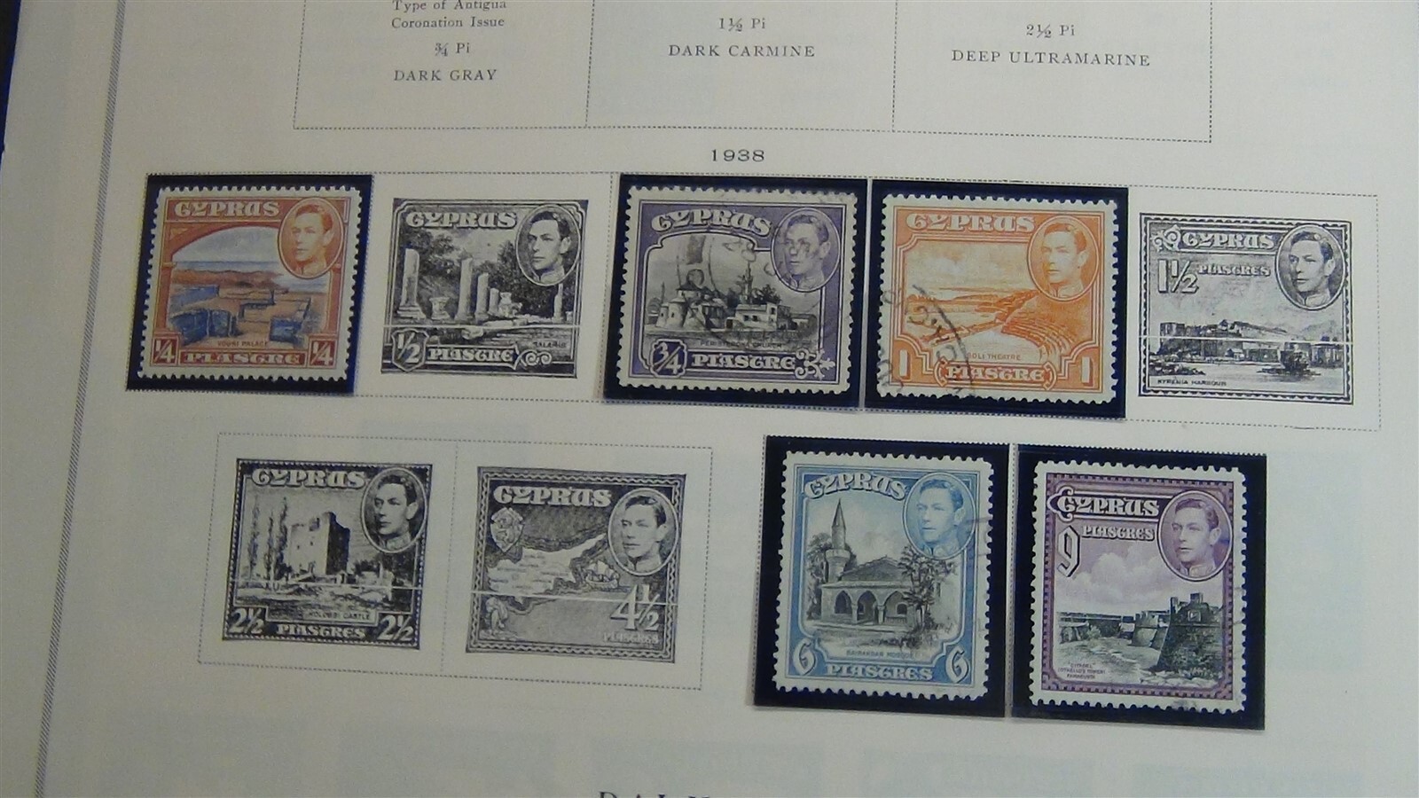 Stampsweis Cyprus classic stamp collection with 117 stamps on display pages-image