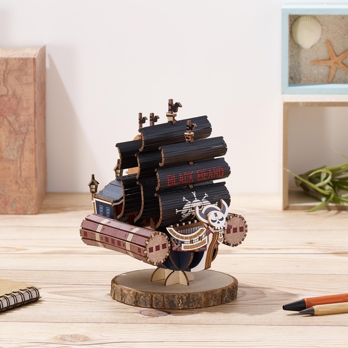 One Piece Black Beard Saber of Xebec Wooden Art 3D puzzle Ki-gu-mi