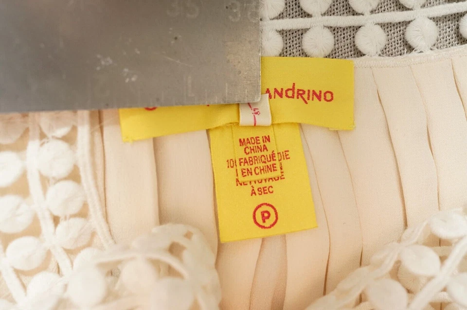 Vestido Catherine Malandrino Talla 2 Mujer Marfil Seda Fiesta Mangas Cortas Noche  Foto 4 de 4