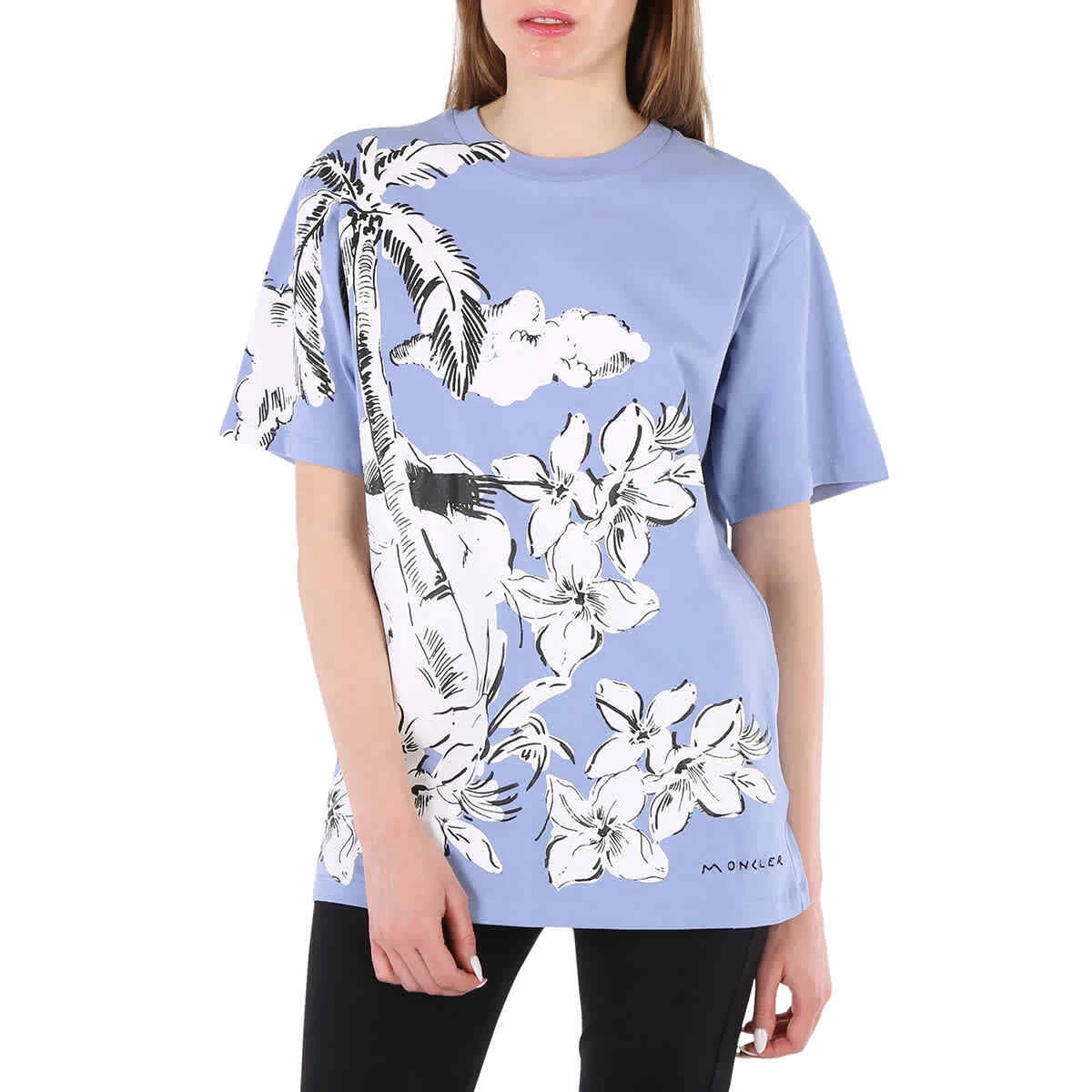 Blue moncler hotsell t shirt