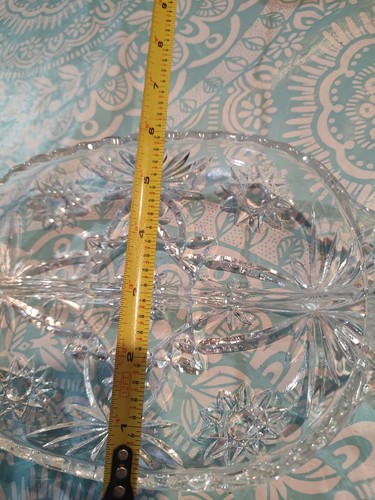 Vintage Anchor Hocking Prescut Star Of David Glass Divided Tray Dish - Picture 5 of 6