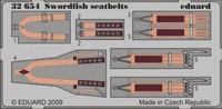 MW22 Eduard 32654 Swordfish Seatbelts 1/32 Pe Set For Trumpeter