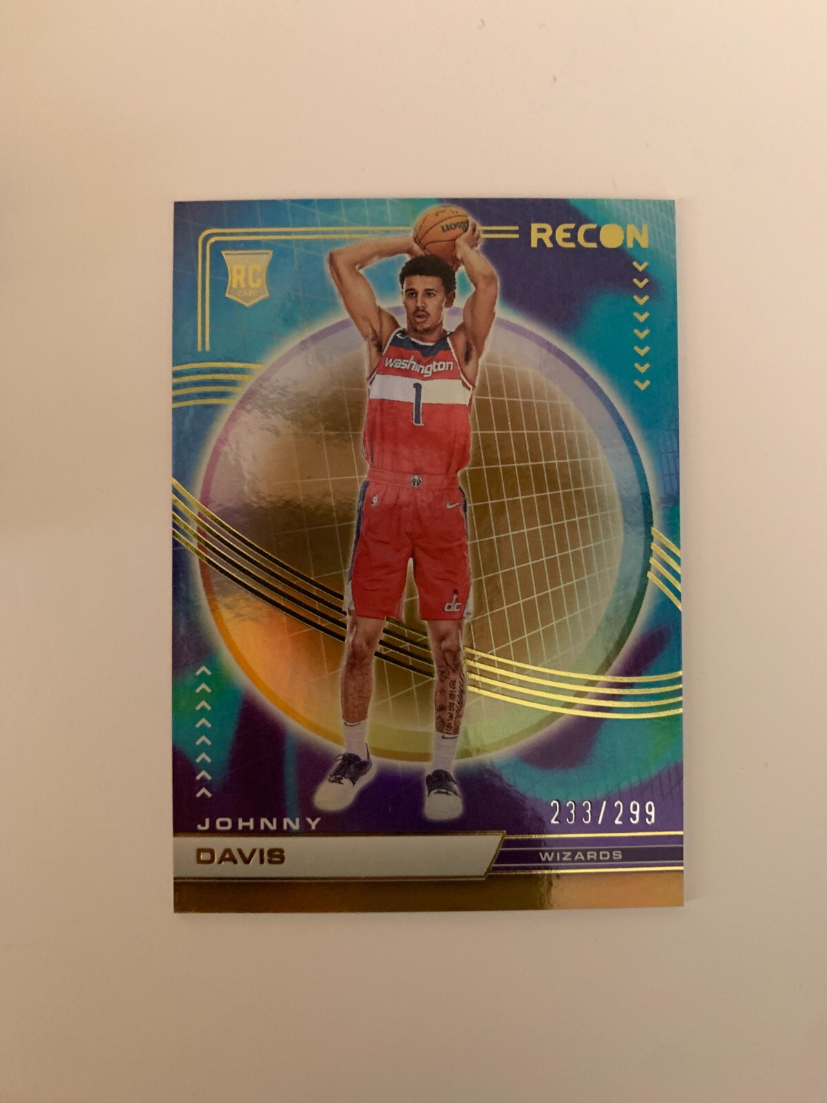 2022-23 Panini Recon Holo Bronze #220 Johnny Davis 233/299 Washington Wizards