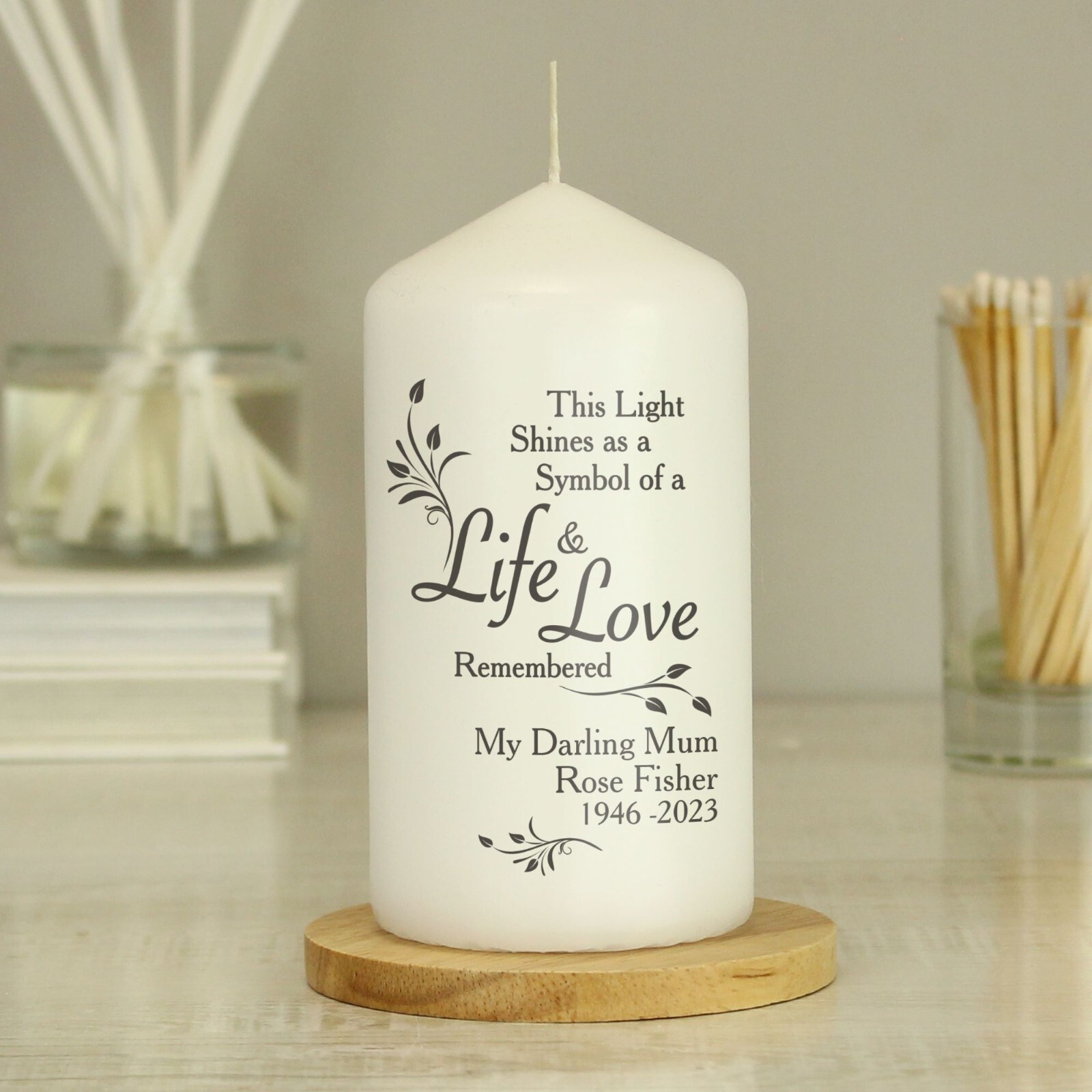 Personalised Candle Loving Memory Remembrance Memorial Candle, Memorial Gift