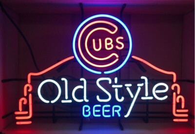 Old Style Chicago Cubs Neon Sign For Home Bar Pub Club Store Wall Decor 19x15