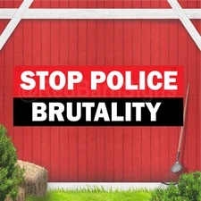 Stop Police Brutality Indoor Outdoor Vinyl Banner Design