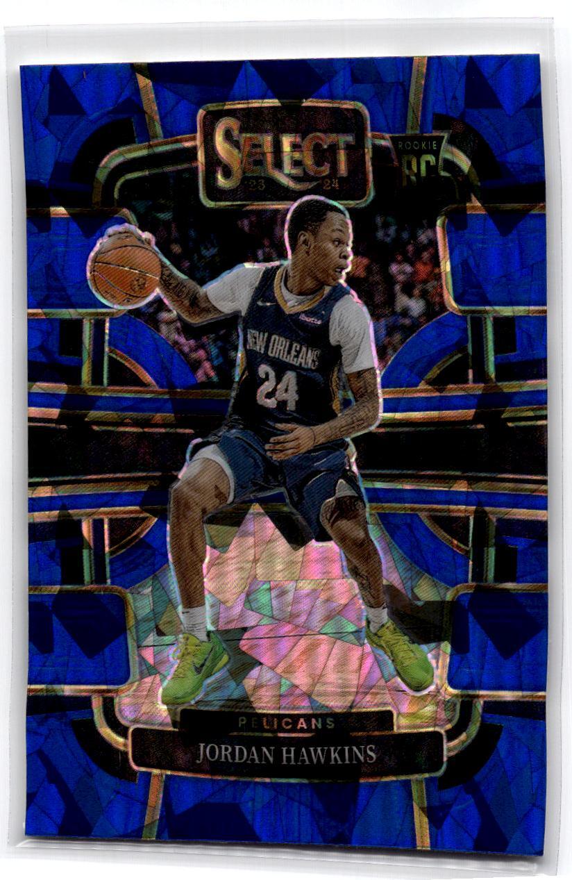 2023-24 Panini Select #72 Jordan Hawkins Blue Cracked Ice Prizms concourse