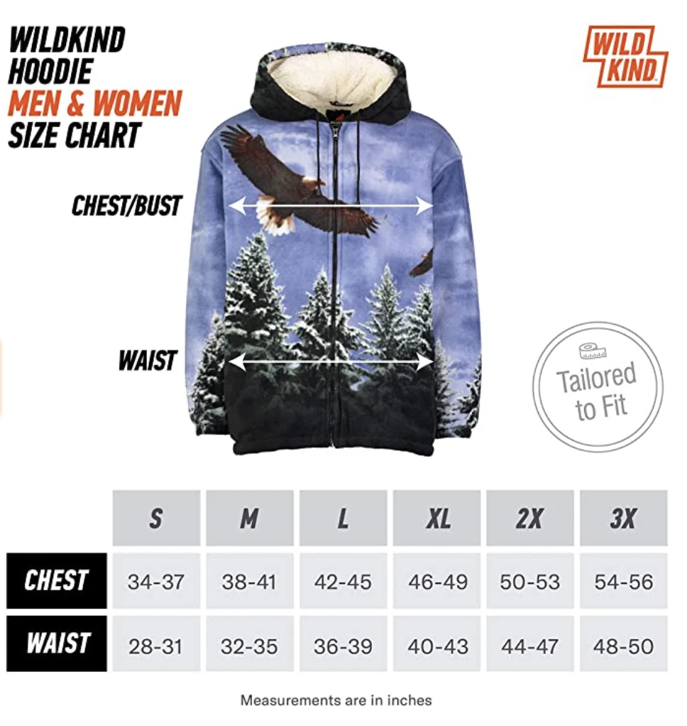 TrailCrest Eagle Bird Scout Animal Flight Jacket Sweater Unisex Blue Hoodie S image 4