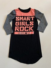 Limited Too Girl's Dress Size Small 7 Smart Girls Rock Black Pink