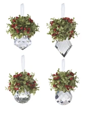 Ganz Kissing Krystal 5" Acrylic Mistletoe  ornament Select from dropdown