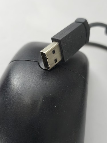 Microsoft Wheel Mouse Optical Scroll USB PS/2 3-Button PC Wired Black X802382 - Picture 5 of 7
