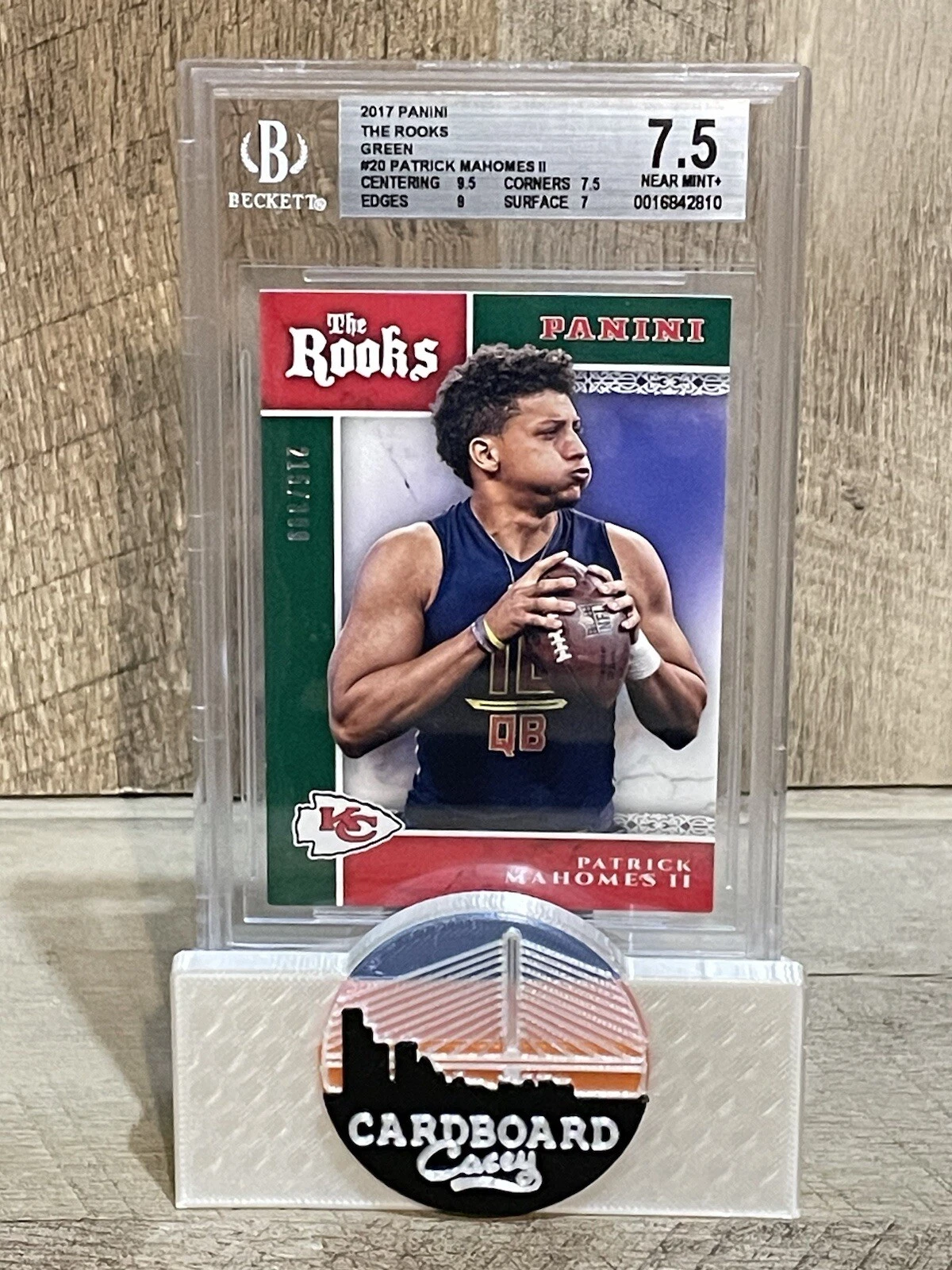 Patrick Mahomes Panini the Rooks #ROPM Green