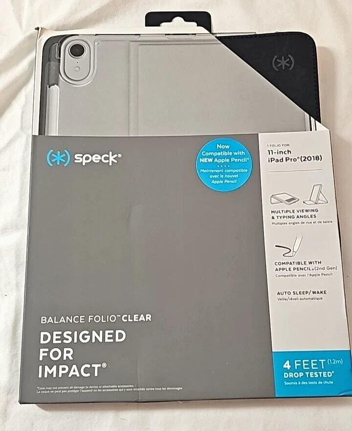 Speck Balance Folio Clear for iPad Pro 1st Gen 11" 2018 Apple Pencil Stand Cover - Image 2 of 4
